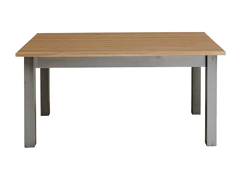 Landhaus Esstisch in Grau Braun Kiefer massiv