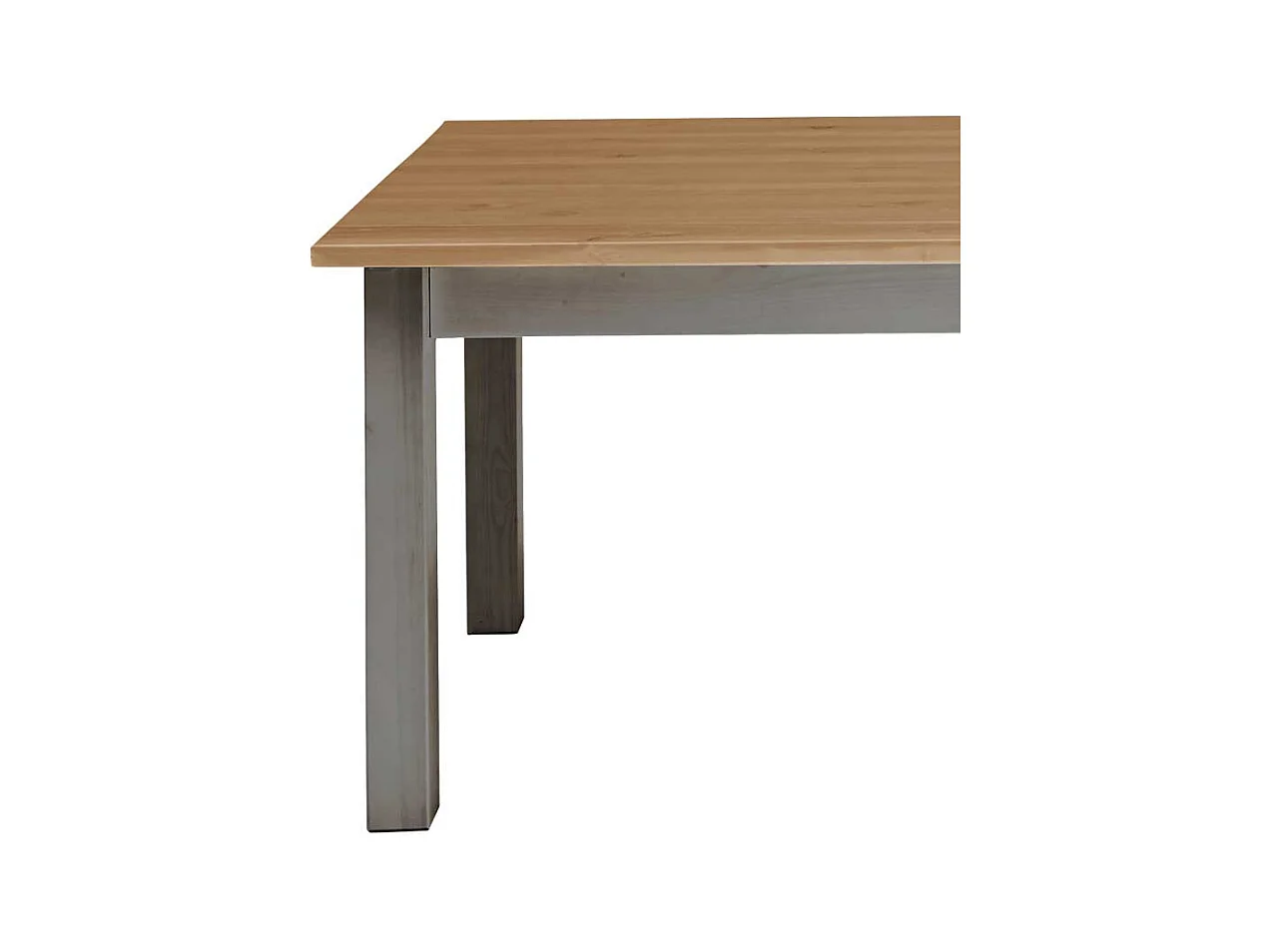 Landhaus Esstisch in Grau Braun Kiefer massiv