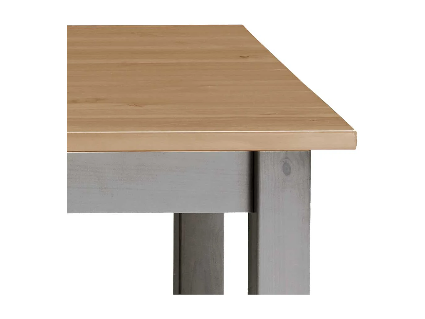 Landhaus Esstisch in Grau Braun Kiefer massiv