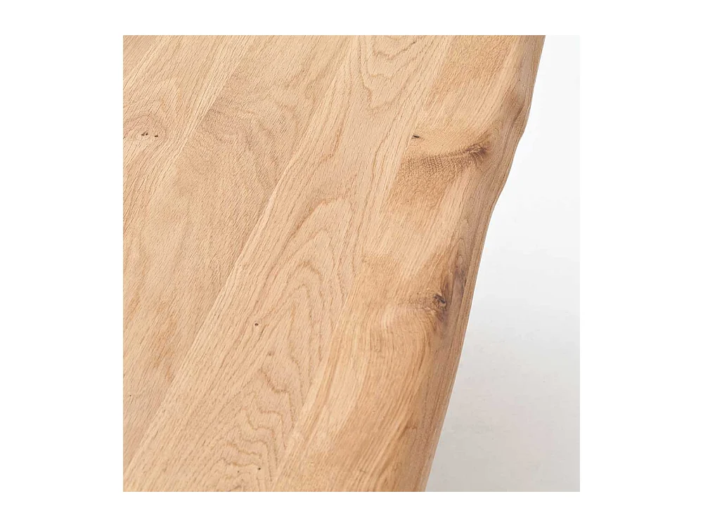 Esstisch aus Balkeneiche Säulengestell