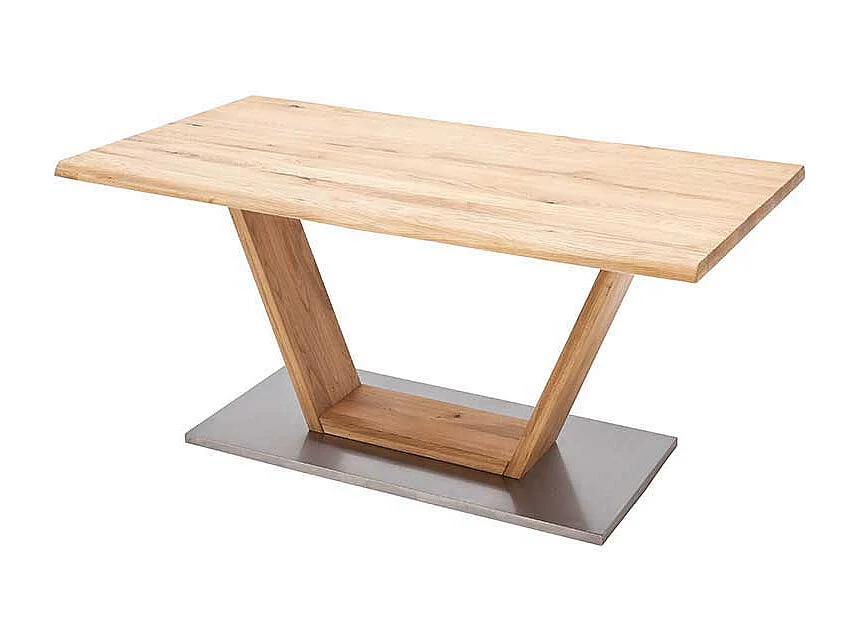 Esstisch aus Balkeneiche Säulengestell