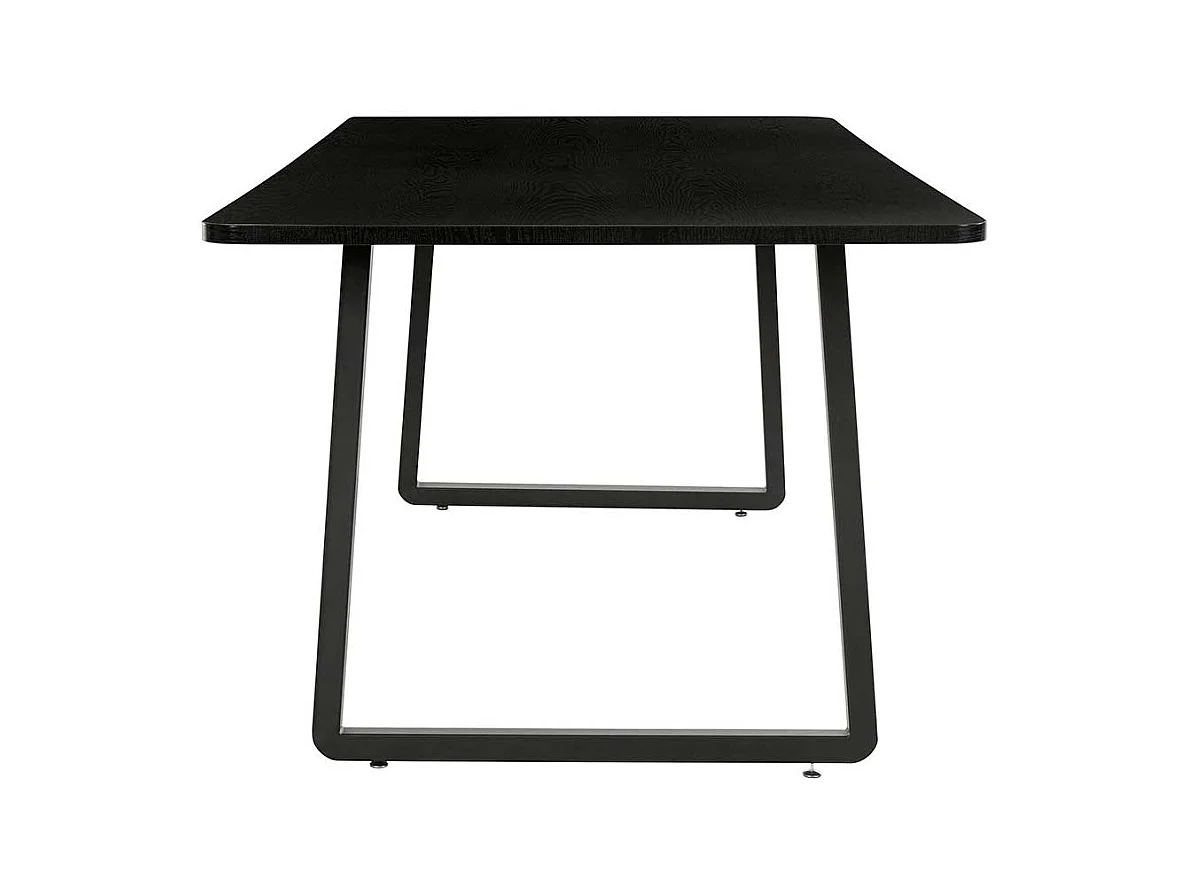 Küchen Tisch mit Metall Bügelgestell Schwarz