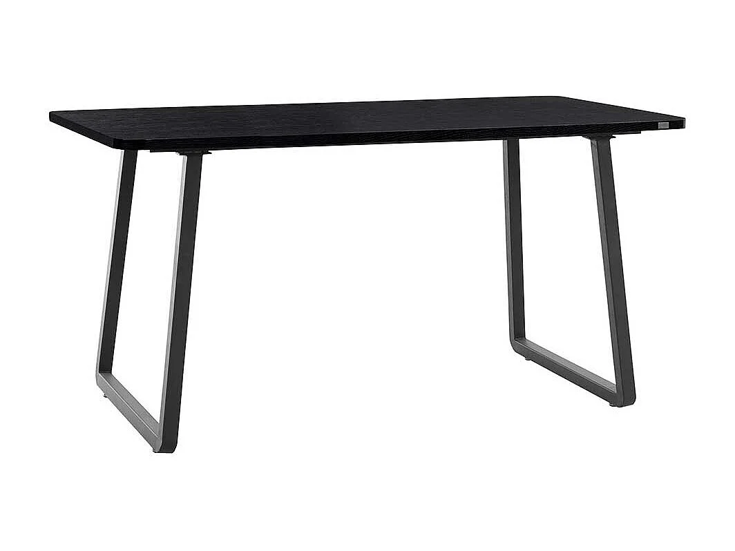 Küchen Tisch mit Metall Bügelgestell Schwarz