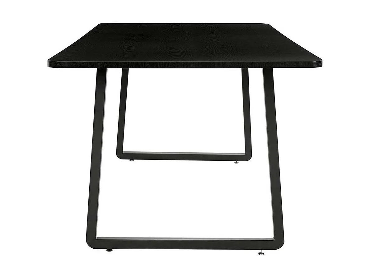 Küchen Tisch mit Metall Bügelgestell Schwarz