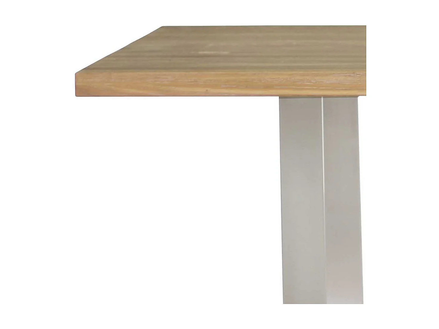 Esszimmertisch aus Eiche Massivholz und Edelstahl handgearbeitet