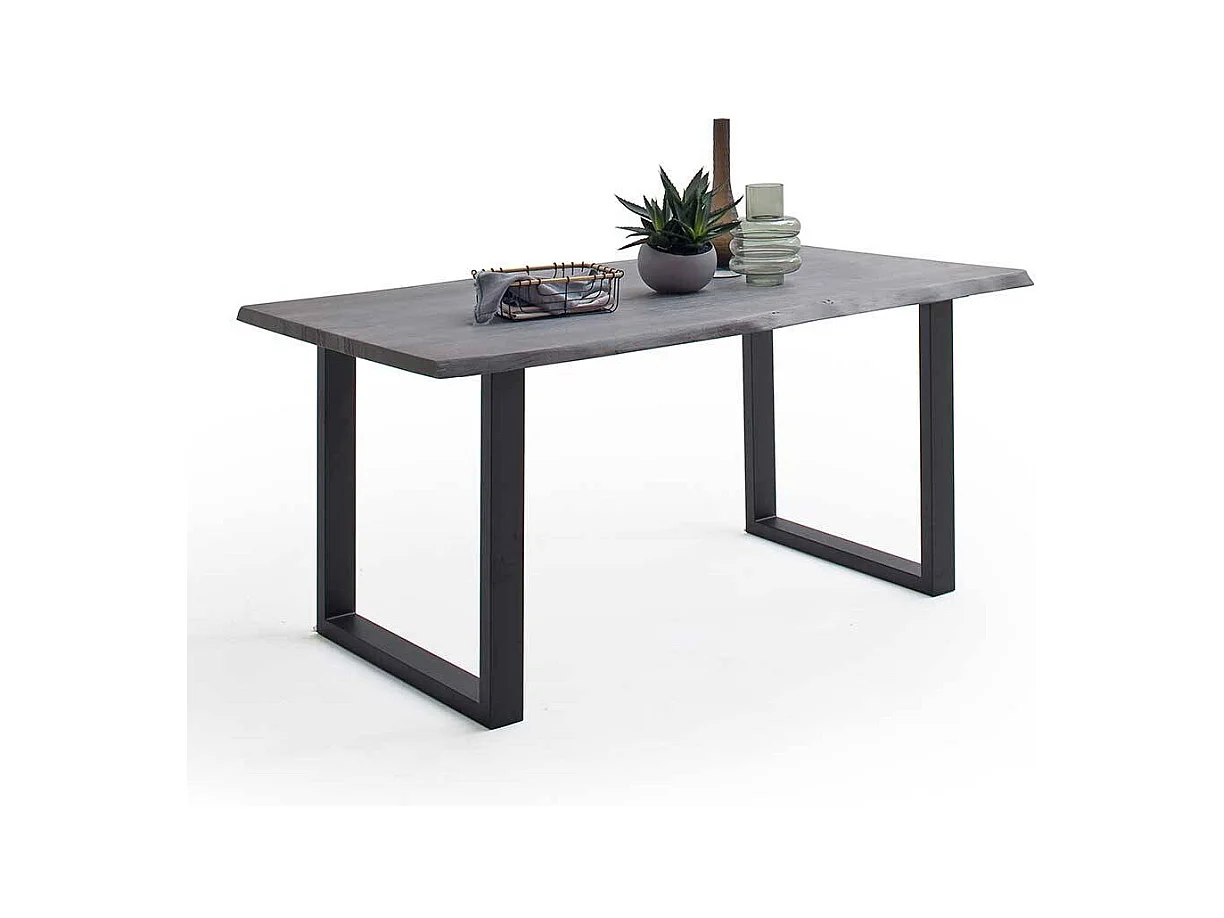 Esstisch Tisch aus Akazie Massivholz mit Bügelgestell