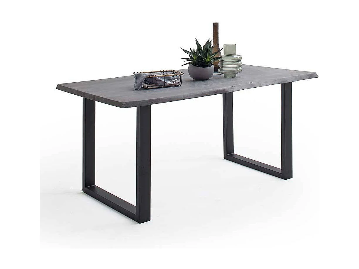 Esstisch Tisch aus Akazie Massivholz mit Bügelgestell