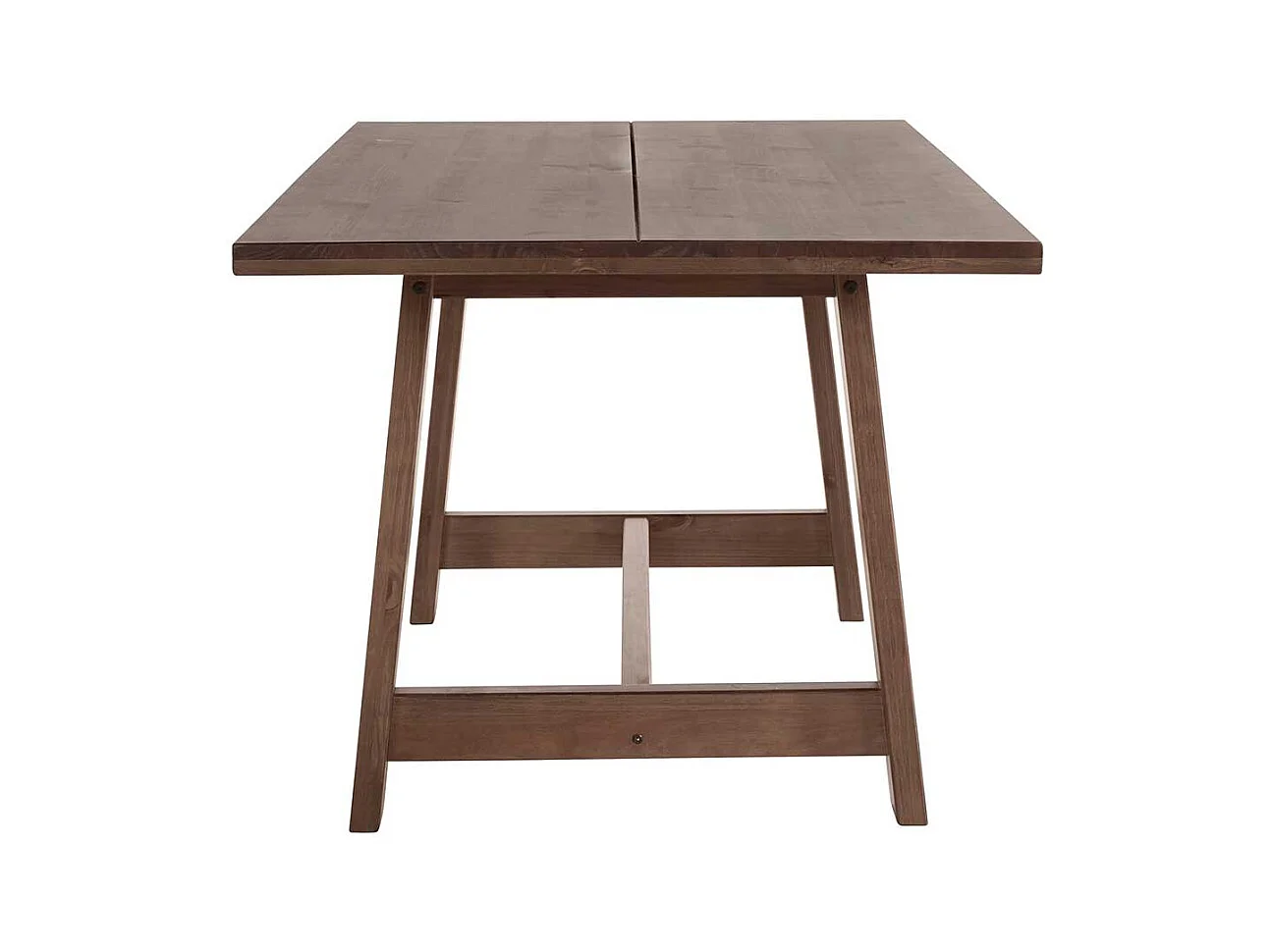 Esstisch Tisch Esszimmer in Dunkelbraun mit Massivholzplatte