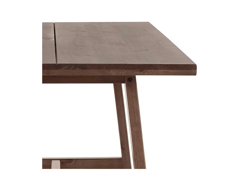 Esstisch Tisch Esszimmer in Dunkelbraun mit Massivholzplatte