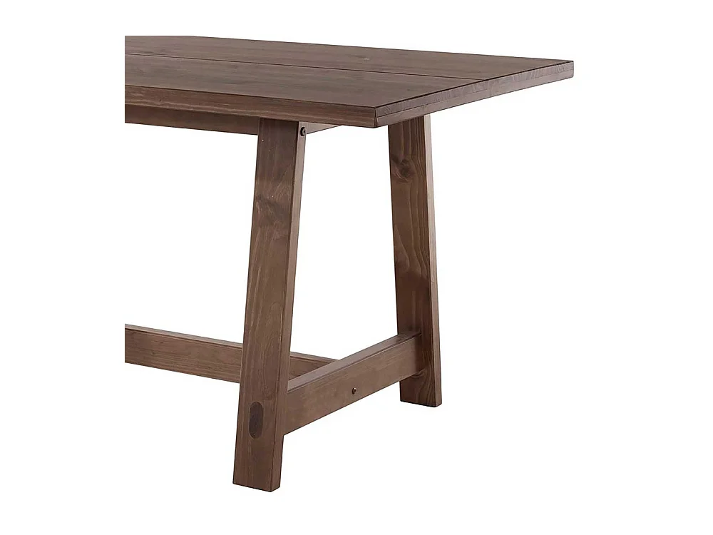 Esstisch Tisch Esszimmer in Dunkelbraun mit Massivholzplatte