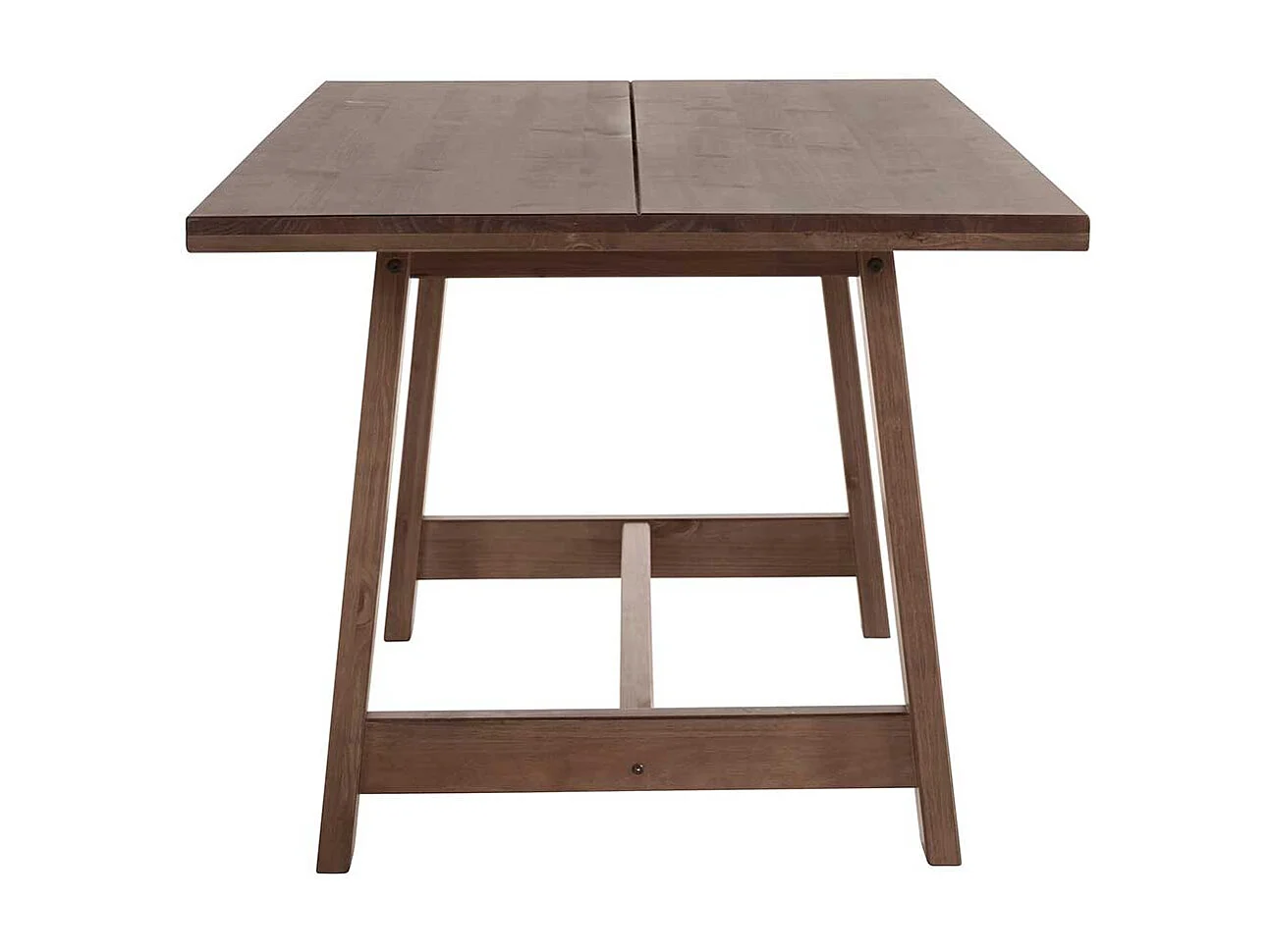 Esstisch Tisch Esszimmer in Dunkelbraun mit Massivholzplatte