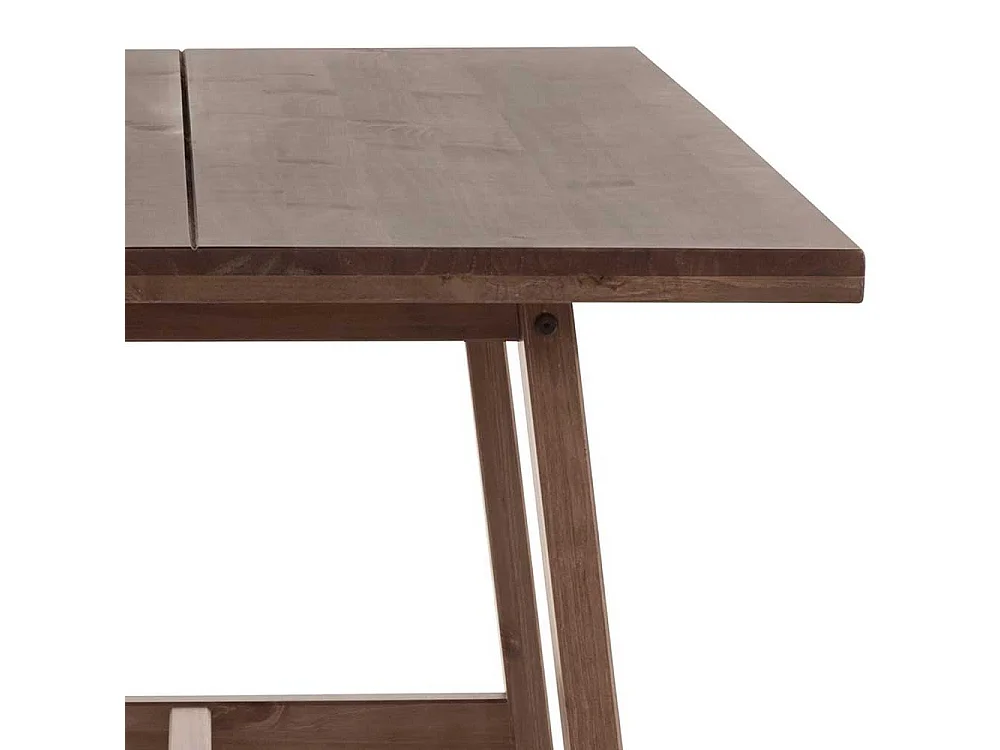 Esstisch Tisch Esszimmer in Dunkelbraun mit Massivholzplatte