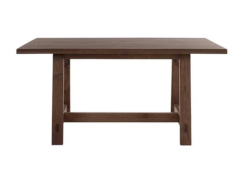 Esstisch Tisch Esszimmer in Dunkelbraun mit Massivholzplatte