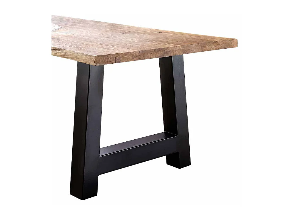 Esszimmertisch mit Eisengestell Baumkante