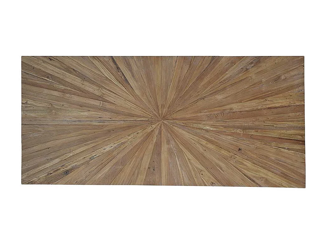 Industrial Tisch aus Recyclingholz Teak Eisen