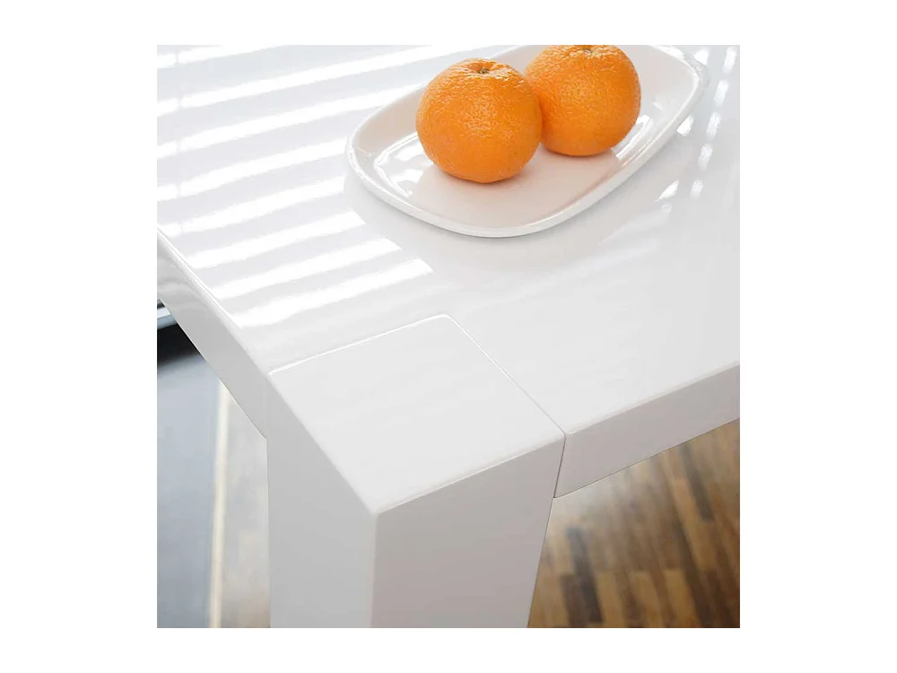 Esszimmer Tisch in Hochglanz Weiß 200 cm breit