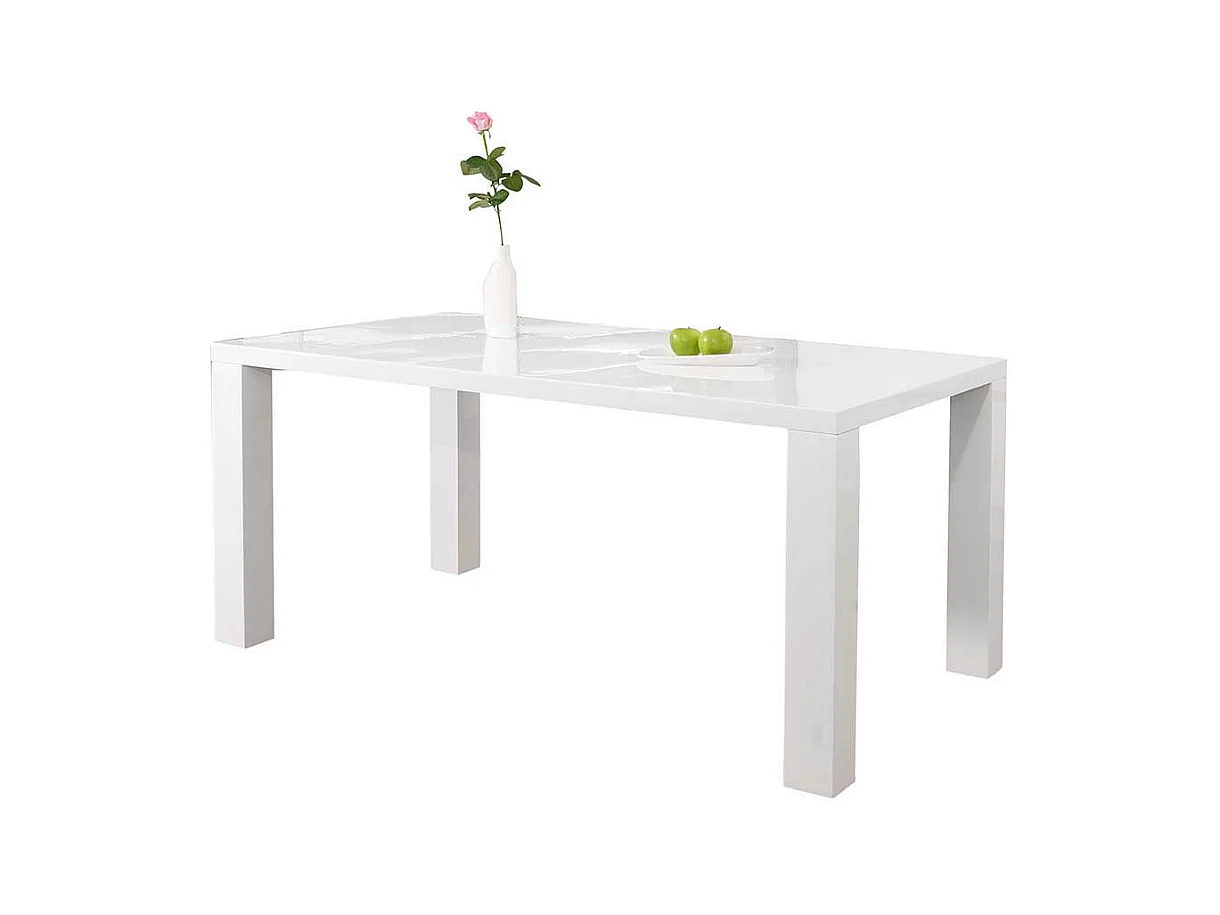 Esszimmer Tisch in Hochglanz Weiß 200 cm breit