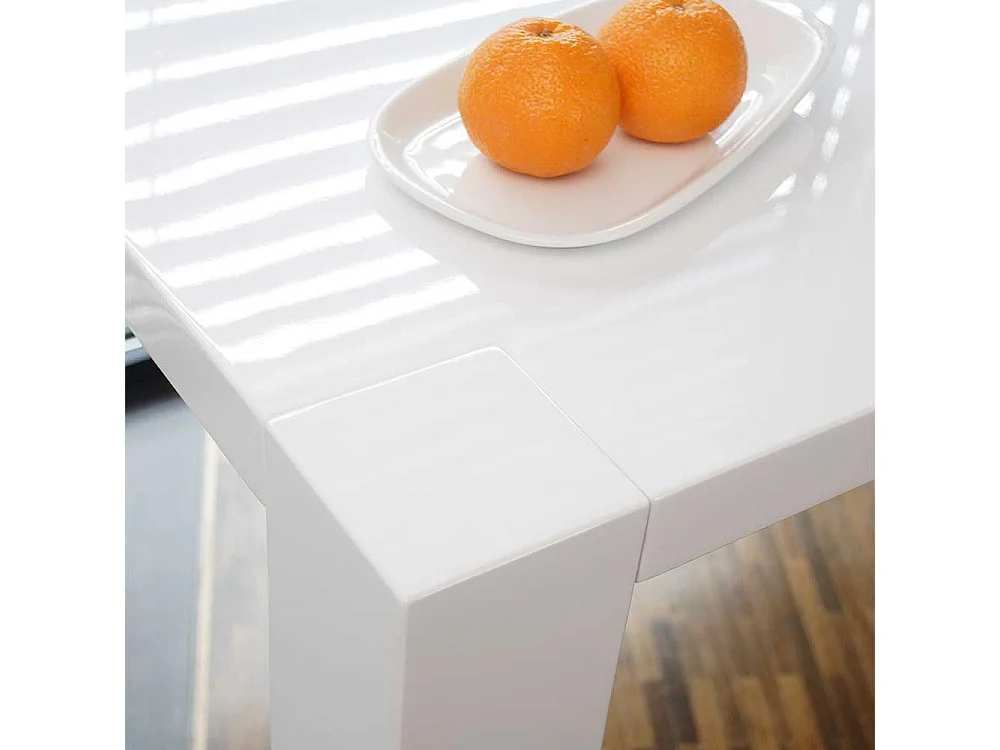 Esszimmer Tisch in Hochglanz Weiß 200 cm breit
