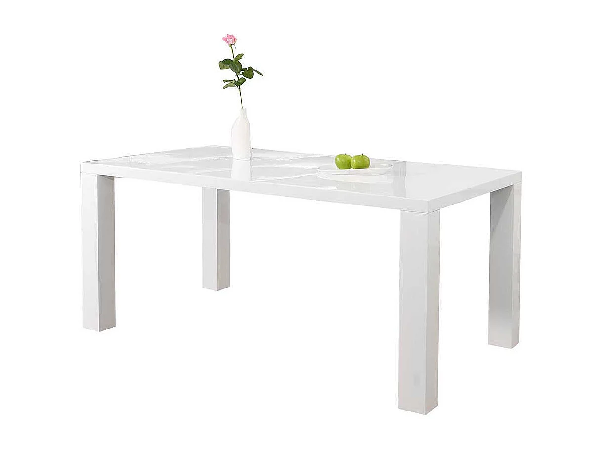 Esszimmer Tisch in Hochglanz Weiß 200 cm breit