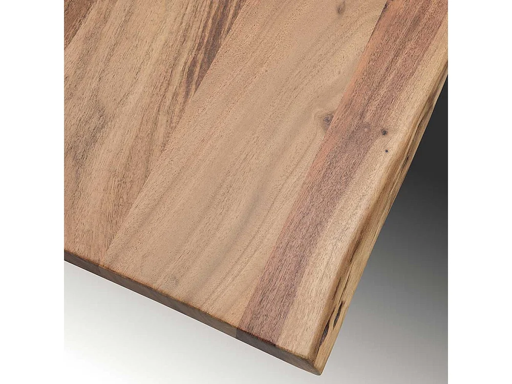 Baumkantentisch Esszimmer aus Massivholz Akaziefarben