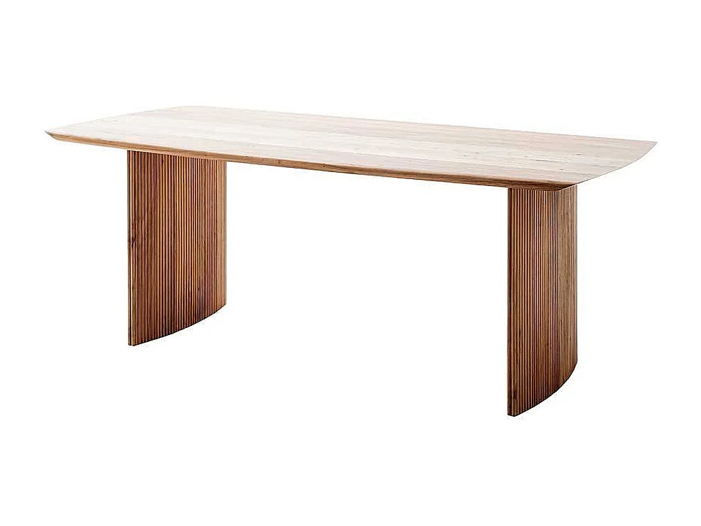 Holz Esstisch Esstisch Akazie in modernem Design mit Wangen Gestell