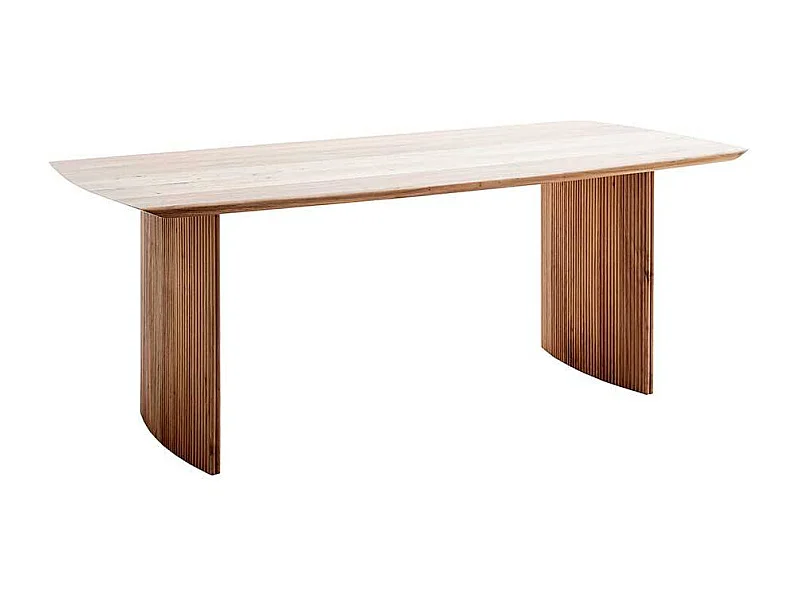 Holz Esstisch Esstisch Akazie in modernem Design mit Wangen Gestell