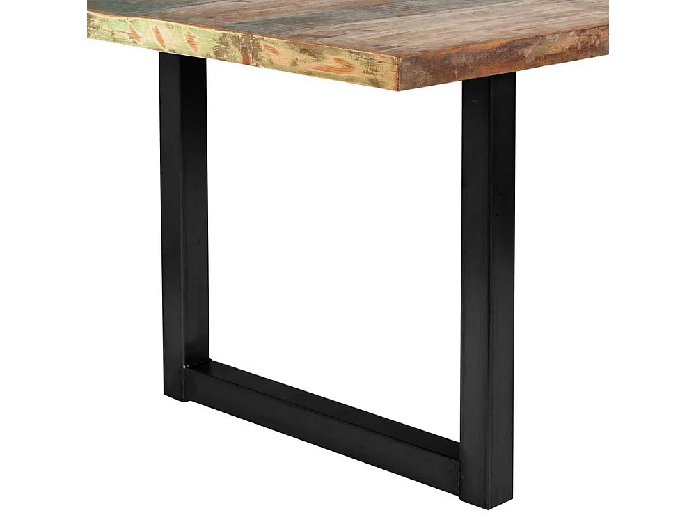 Tisch aus Recyclingholz Stahl