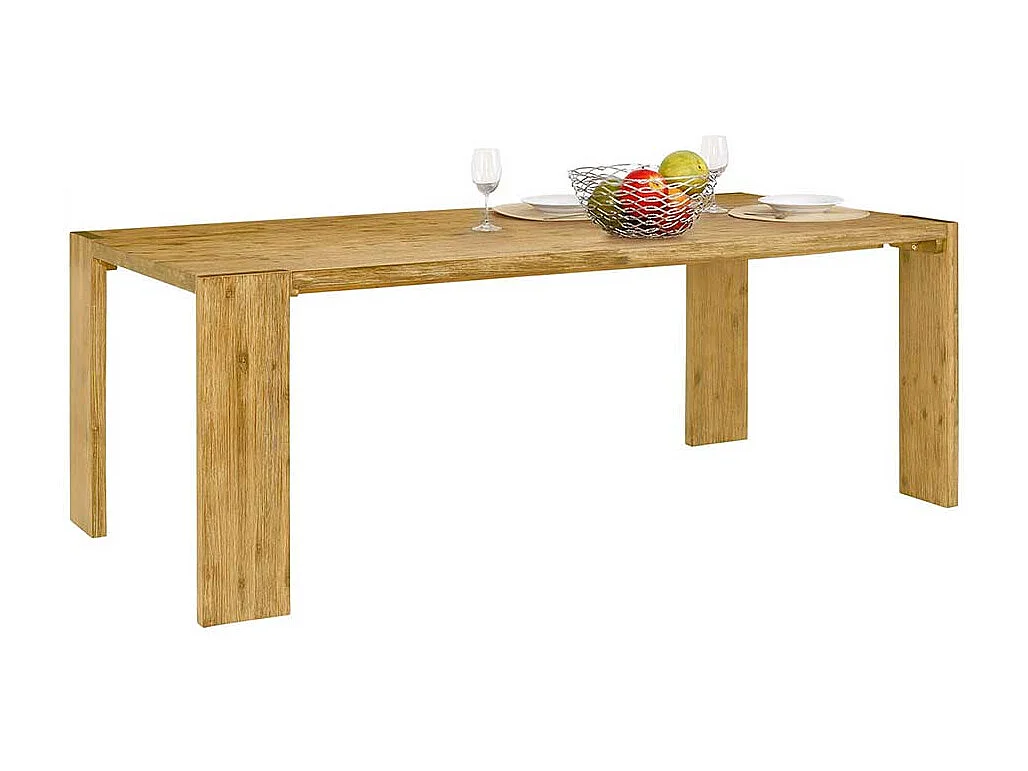 Vollholztisch aus Akazie Massivholz 75 cm hoch