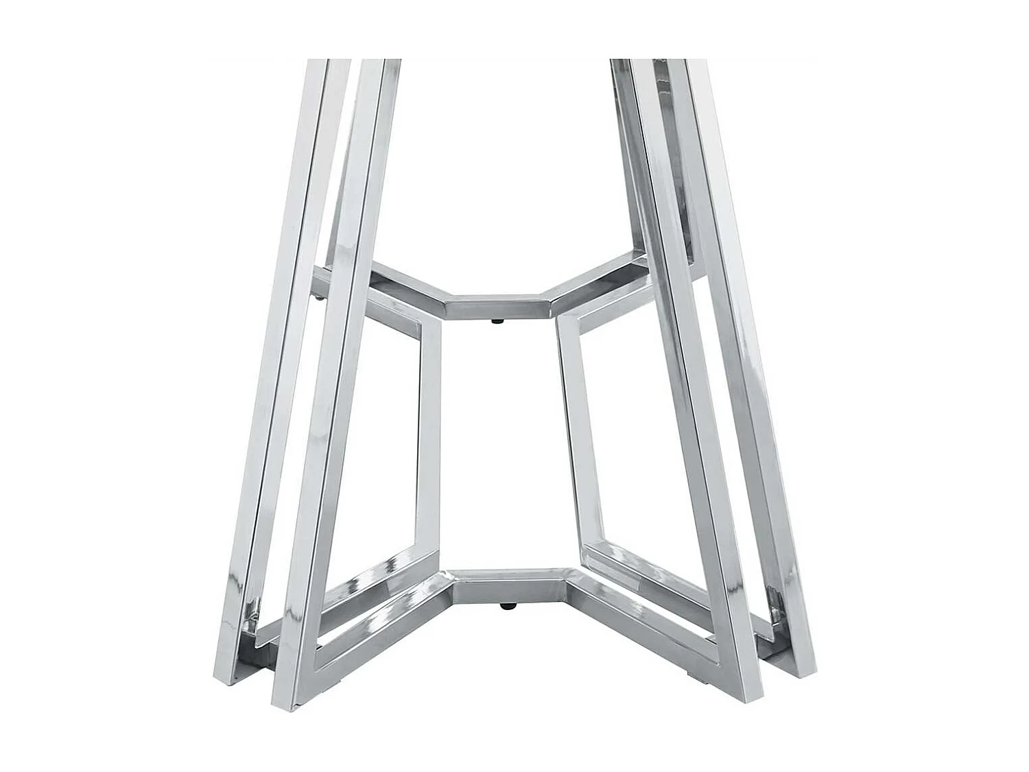 Design Glastisch in Weiß Marmoroptik Chromfarben