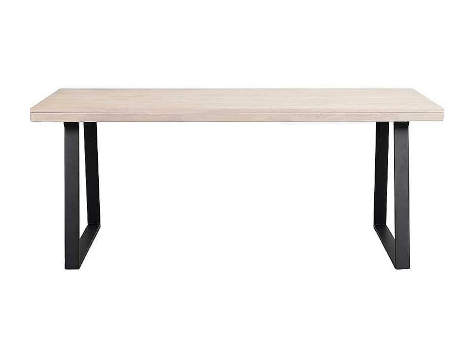 Esszimmer Tisch in Eichefarben White Wash Metallgestell