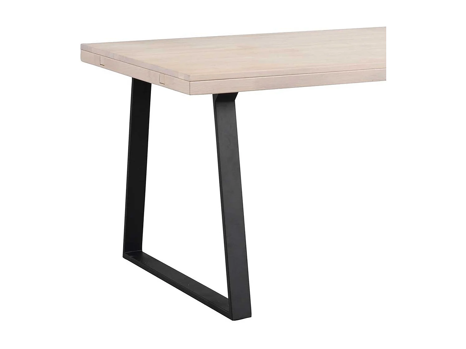 Esszimmer Tisch in Eichefarben White Wash Metallgestell