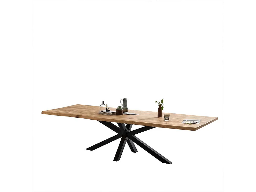 XXL Esszimmertisch aus Eiche Massivholz Spider Gestell