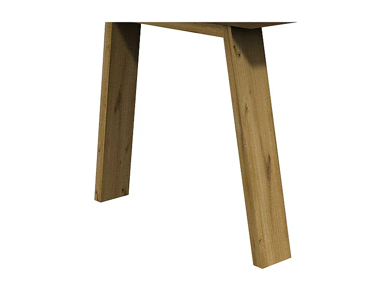 Massiver Eiche Esstisch mit Schweizer Kante Vierfußgestell