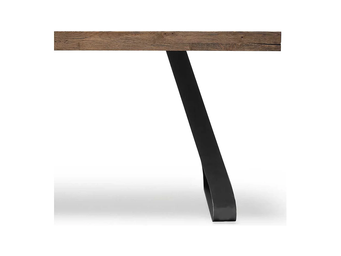 Esszimmer Tisch aus Asteiche Massivholz Bügelgestell aus Metall