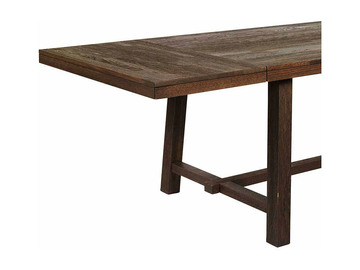 Esszimmertisch in dunkel lackiert und gebürstet Eiche massiv