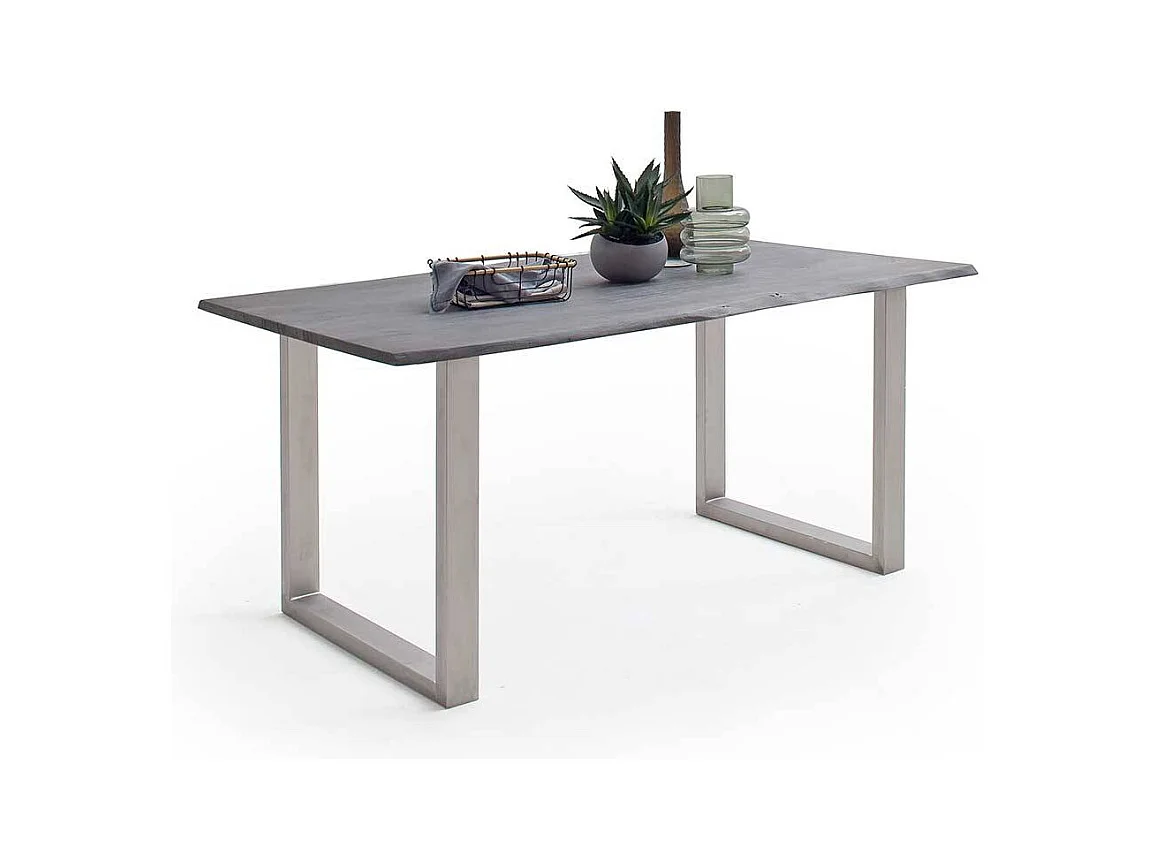 Esstisch Holztisch im Industry und Loft Stil mit natürlicher Baumkante