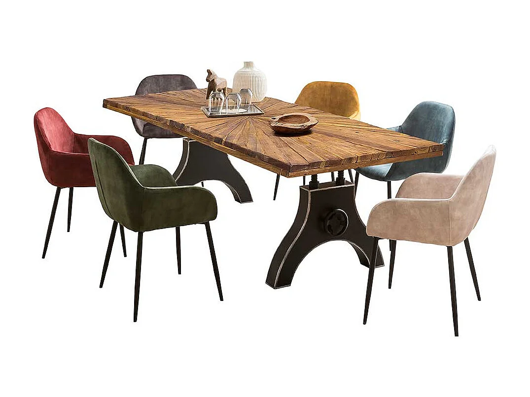 Tisch Esszimmer Echtholztisch aus Massivholz mit Vierfußgestell