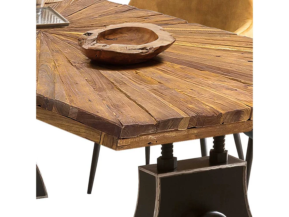 Tisch Esszimmer Echtholztisch aus Massivholz mit Vierfußgestell