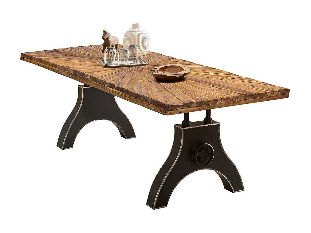 Tisch Esszimmer Echtholztisch aus Massivholz mit Vierfußgestell