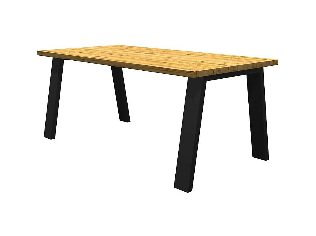 Eichentisch mit Vierfußgestell aus Metall modernem Design