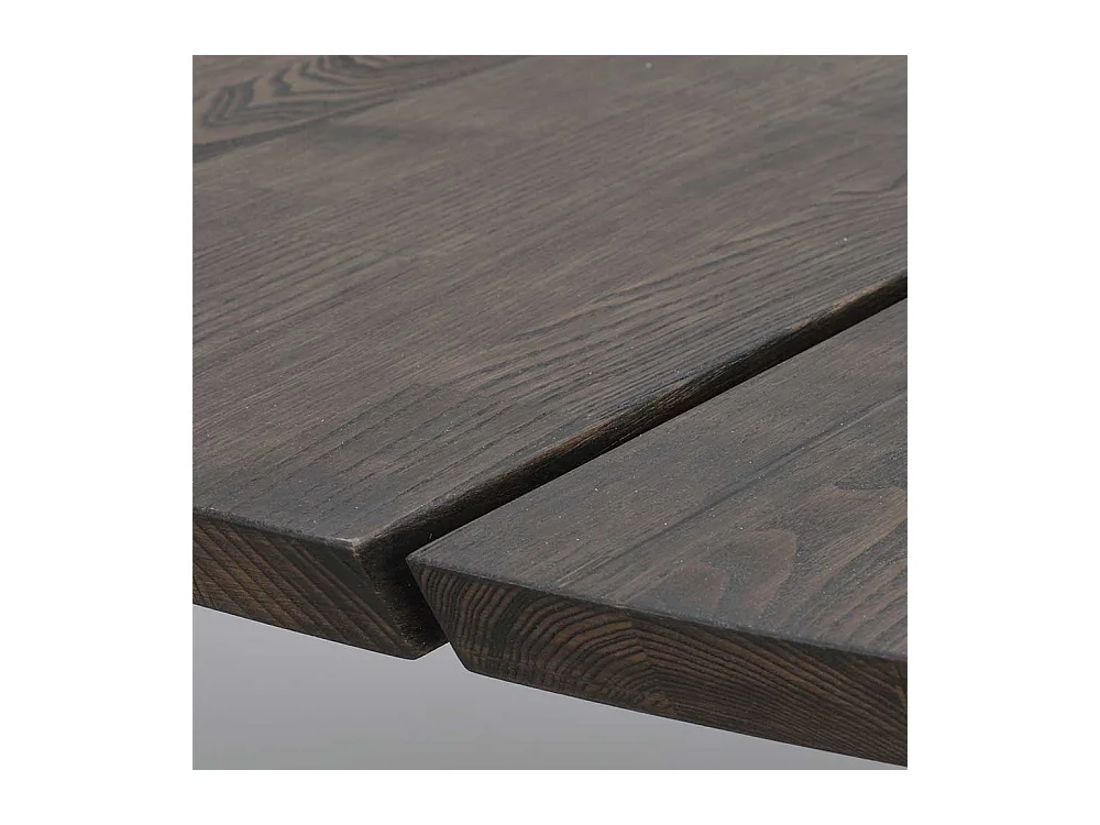 Echtholztisch mit Metall Vierfußgestell 150 cm Durchmesser