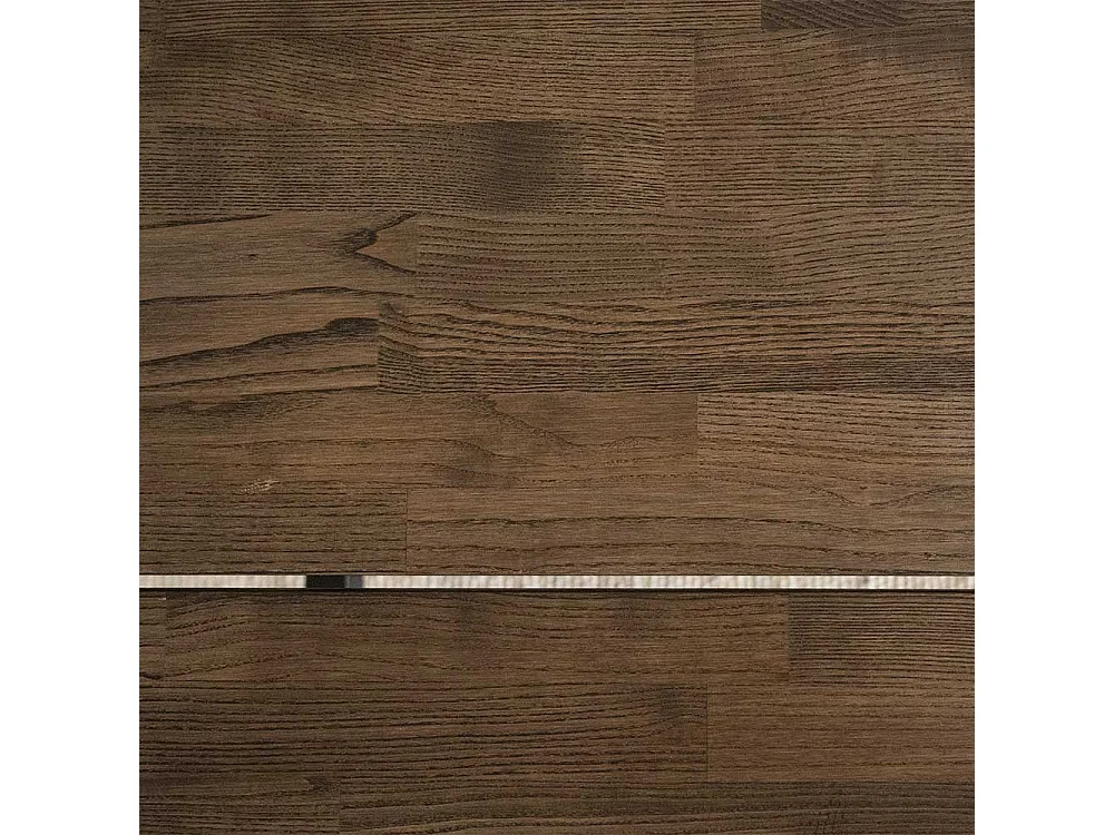 Echtholztisch mit Metall Vierfußgestell 150 cm Durchmesser