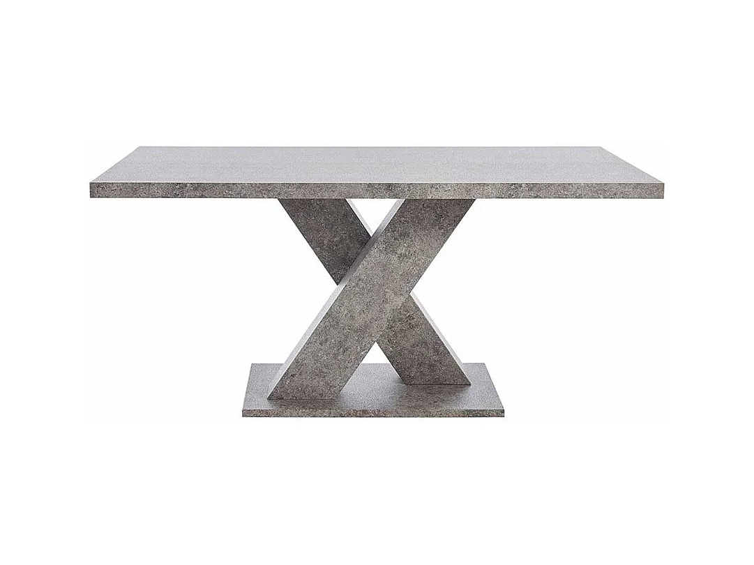 Esszimmer Tisch in Beton Grau X-Füßen