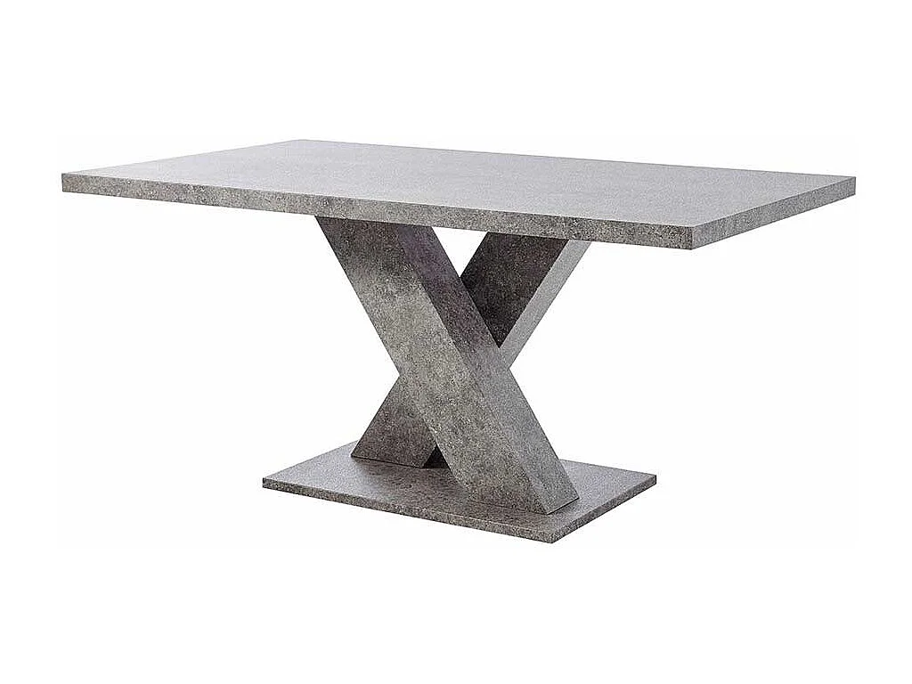 Esszimmer Tisch in Beton Grau X-Füßen