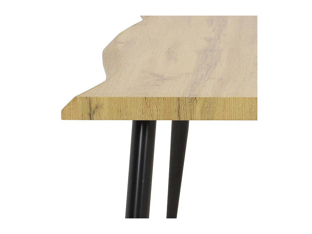 Esszimmertisch groß 180x76x100 cm Wildeichefarben und Schwarz