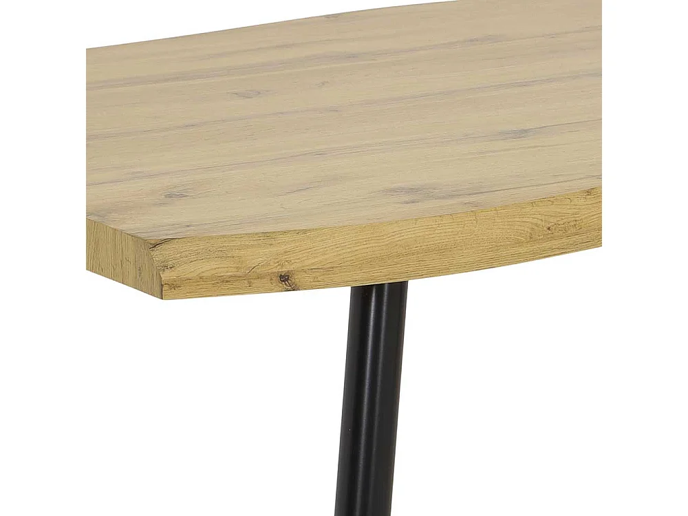 Esszimmertisch groß 180x76x100 cm Wildeichefarben und Schwarz