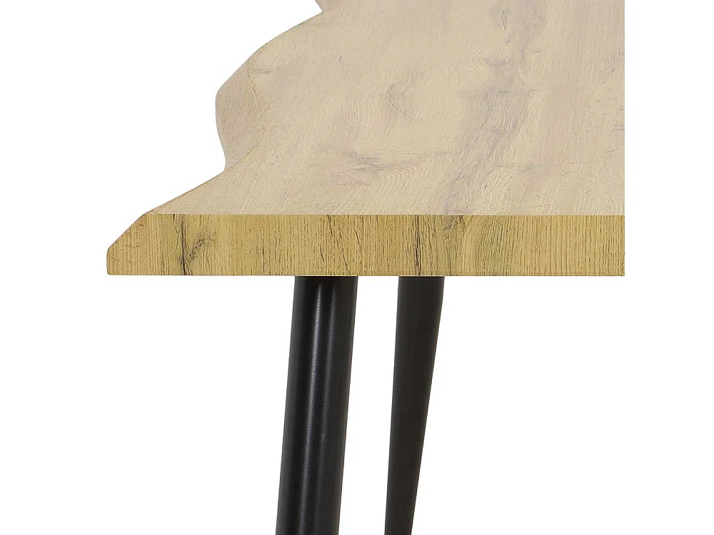 Esszimmertisch groß 180x76x100 cm Wildeichefarben und Schwarz