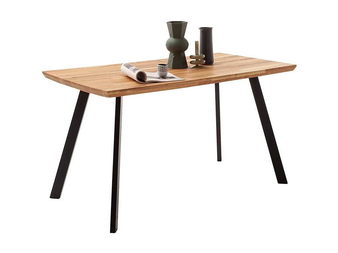 Esstisch Esszimmertisch im Industry und Loft Stil mit Schweizer Kante