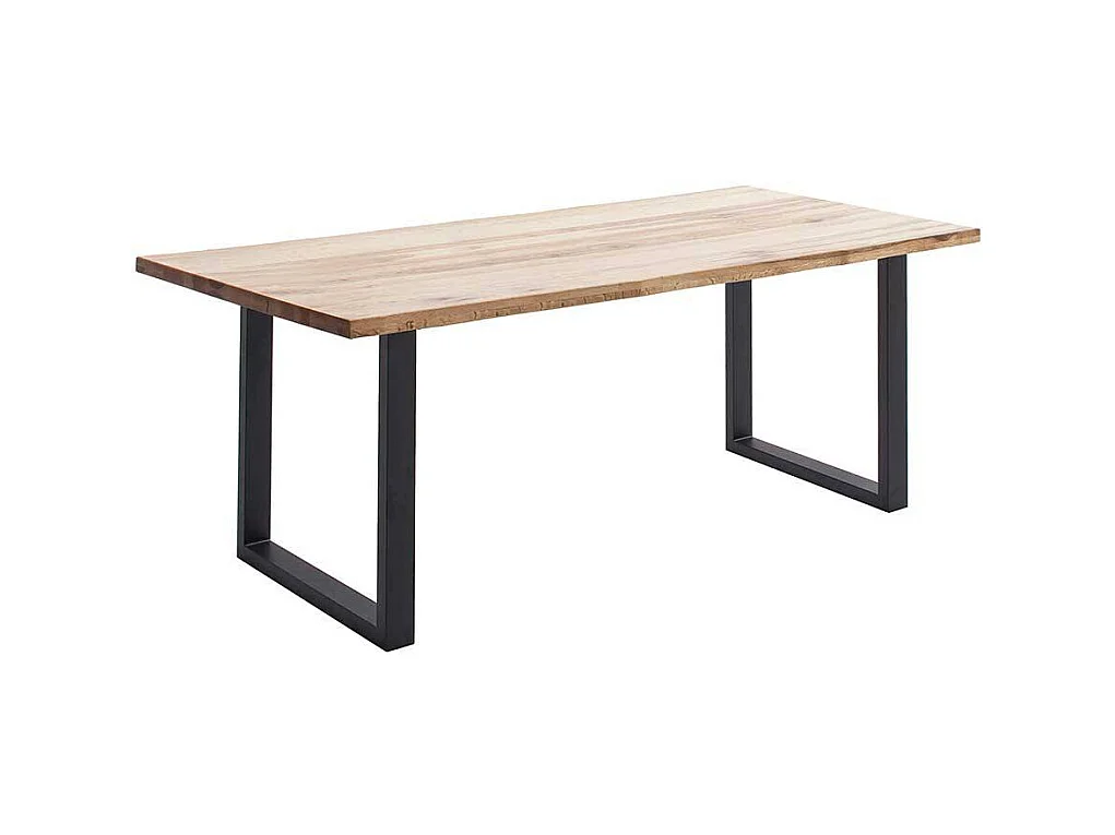 Esstisch Holztisch mit Massivholzplatte mit Bügelgestell