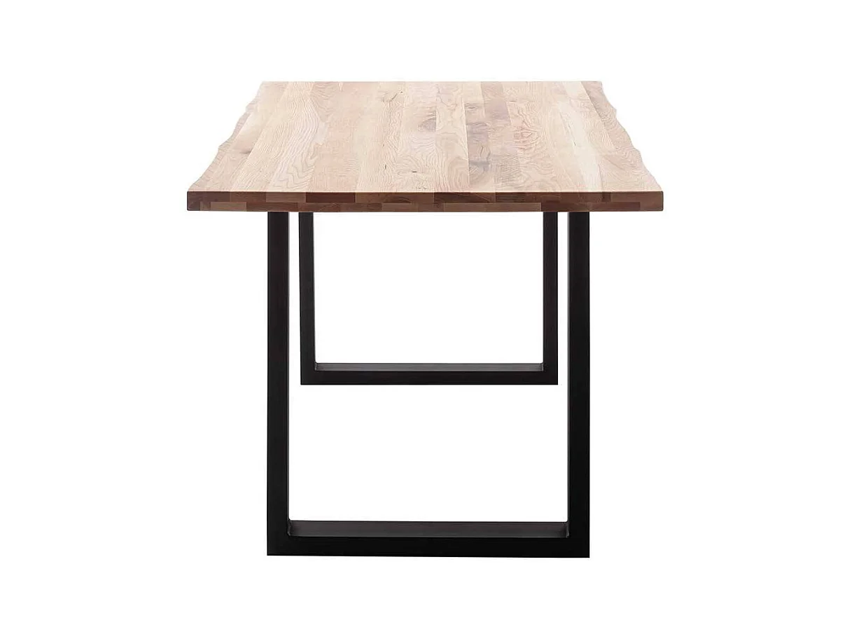 Esstisch Holztisch mit Massivholzplatte mit Bügelgestell